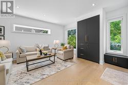 Living Room with Engineered Hardwood Flooring -