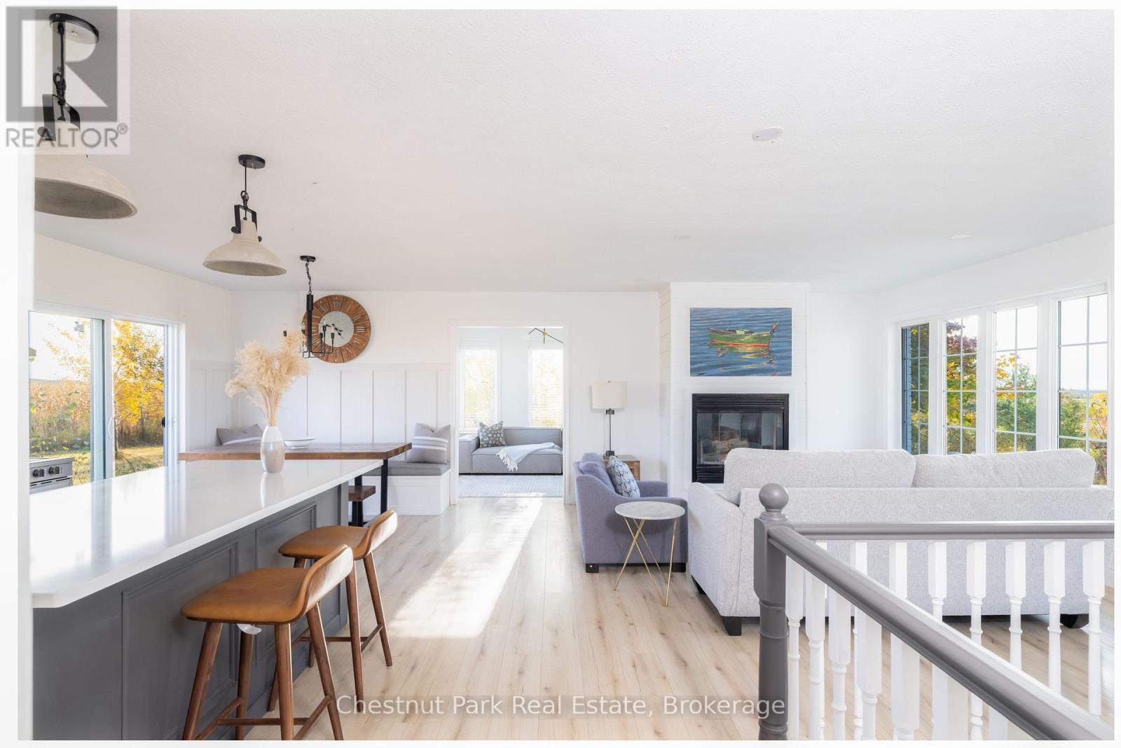 324310 Sideroad 27 Road, Meaford, ON - Indoor Photo Showing Living Room With Fireplace