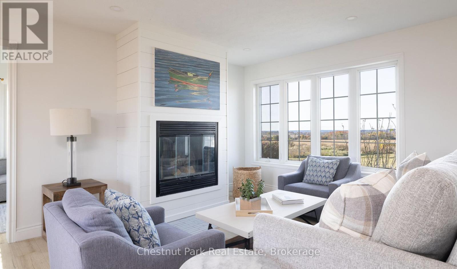 324310 Sideroad 27 Road, Meaford, ON - Indoor Photo Showing Living Room With Fireplace