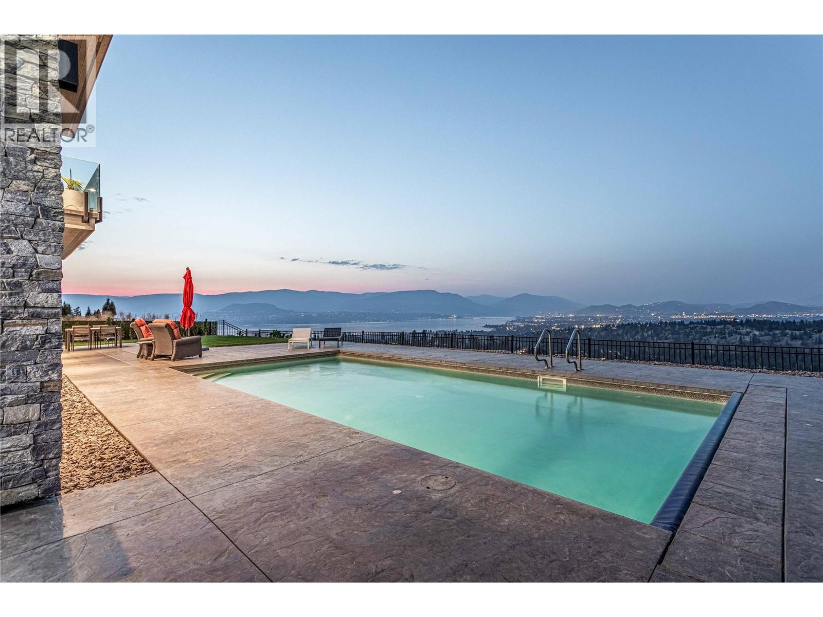 1050 Ledgeview Court, Kelowna, BC - Outdoor With In Ground Pool With View