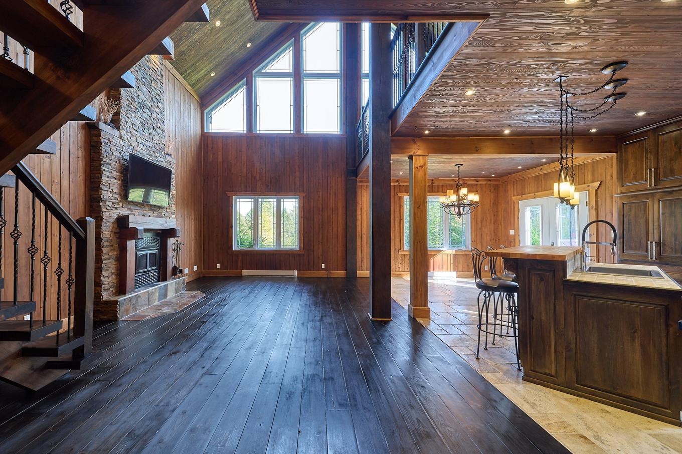 Overall view - 22 Ch. Sigouin, Saint-Donat, QC - Indoor Photo Showing Other Room With Fireplace