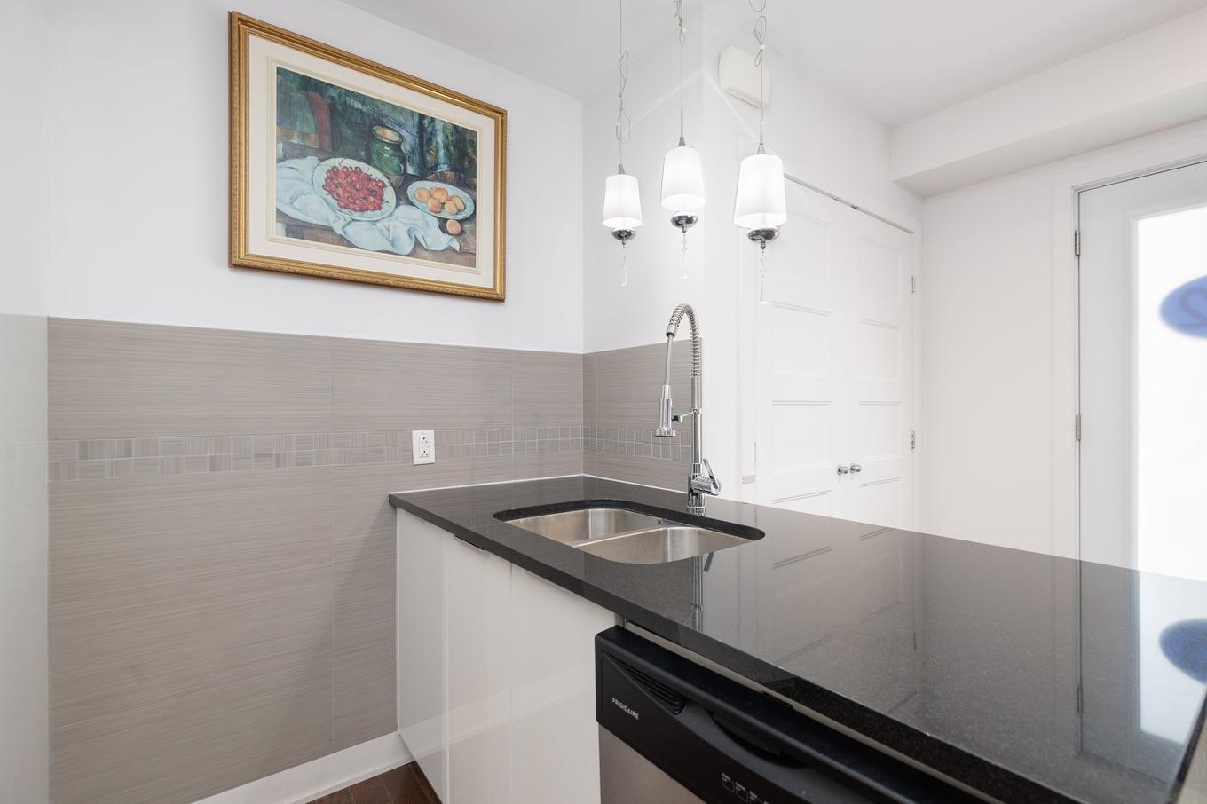 Cuisine - 102-3300 Boul. Cavendish, Montréal (Côte-Des-Neiges/Notre-Dame-De-Grâce), QC - Indoor Photo Showing Kitchen With Double Sink