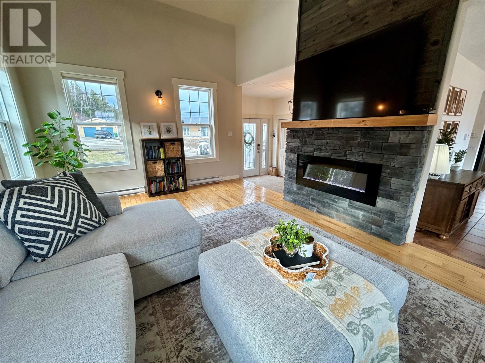 23 Hanlon Drive, Massey Drive, NL - Indoor Photo Showing Living Room With Fireplace