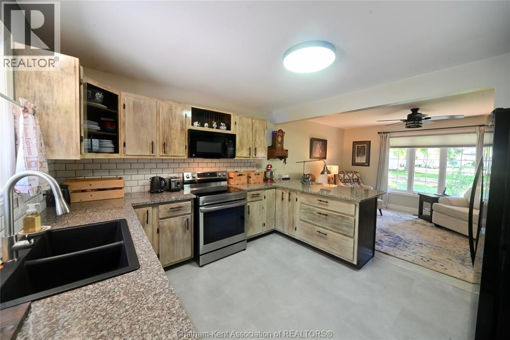 161 Queen Street, Highgate, ON - Indoor Photo Showing Kitchen With Double Sink