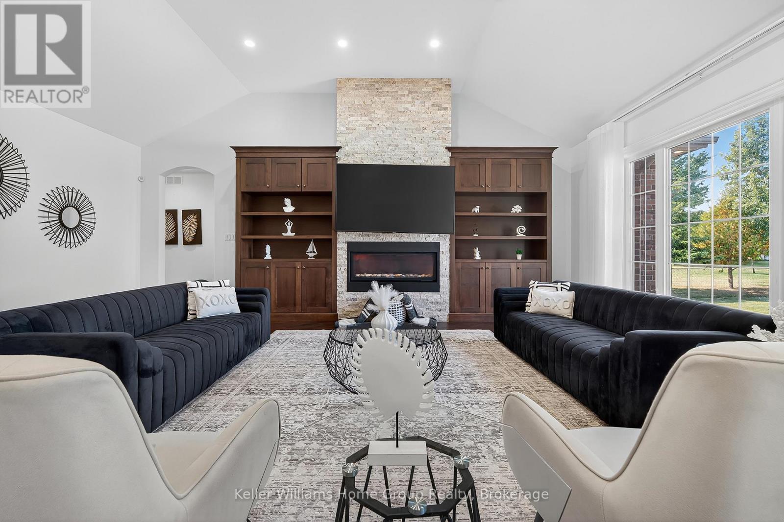 4659 Lobsinger Line, Wellesley, ON - Indoor Photo Showing Living Room With Fireplace