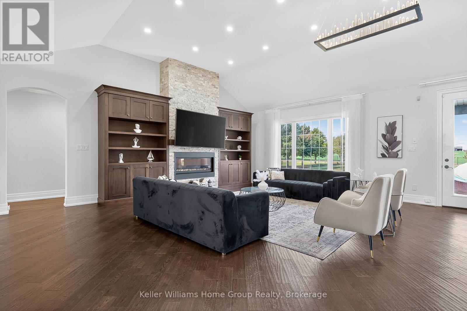 4659 Lobsinger Line, Wellesley, ON - Indoor Photo Showing Living Room With Fireplace