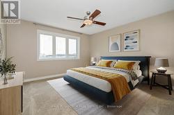 Virtually Staged Primary Bedroom -