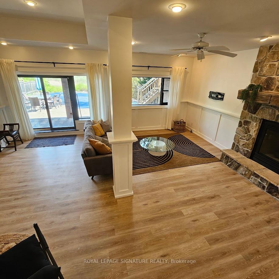 Bsmt-51 Kenpark Avenue, Brampton, ON - Indoor Photo Showing Living Room With Fireplace