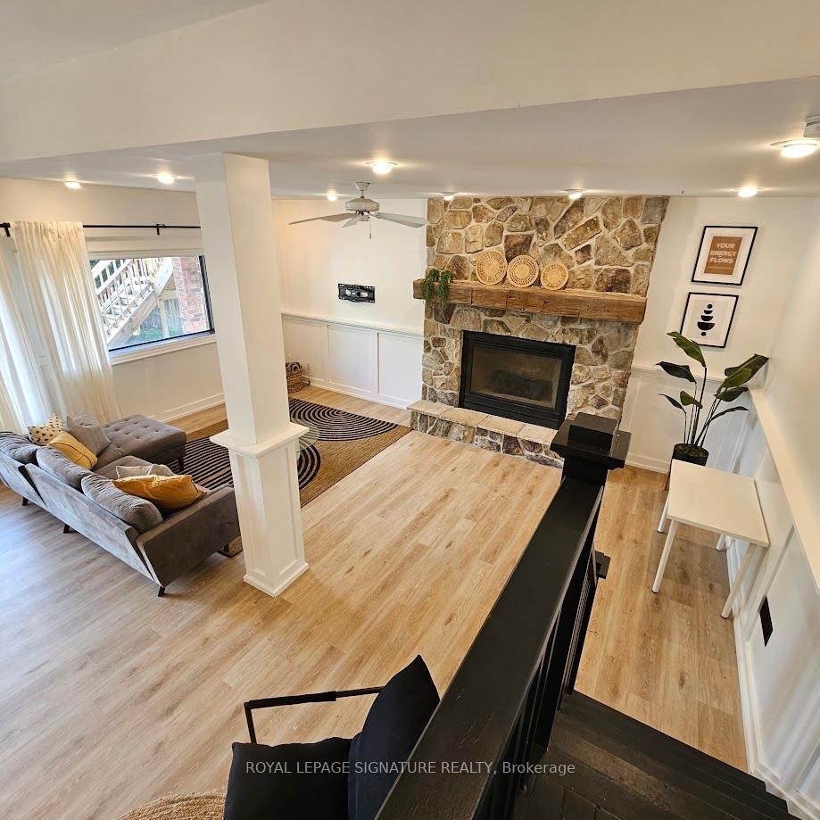 Bsmt-51 Kenpark Avenue, Brampton, ON - Indoor Photo Showing Living Room With Fireplace