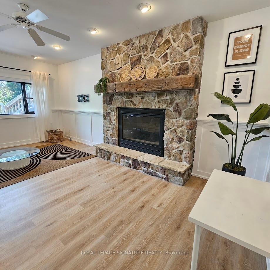 Bsmt-51 Kenpark Avenue, Brampton, ON - Indoor Photo Showing Living Room With Fireplace