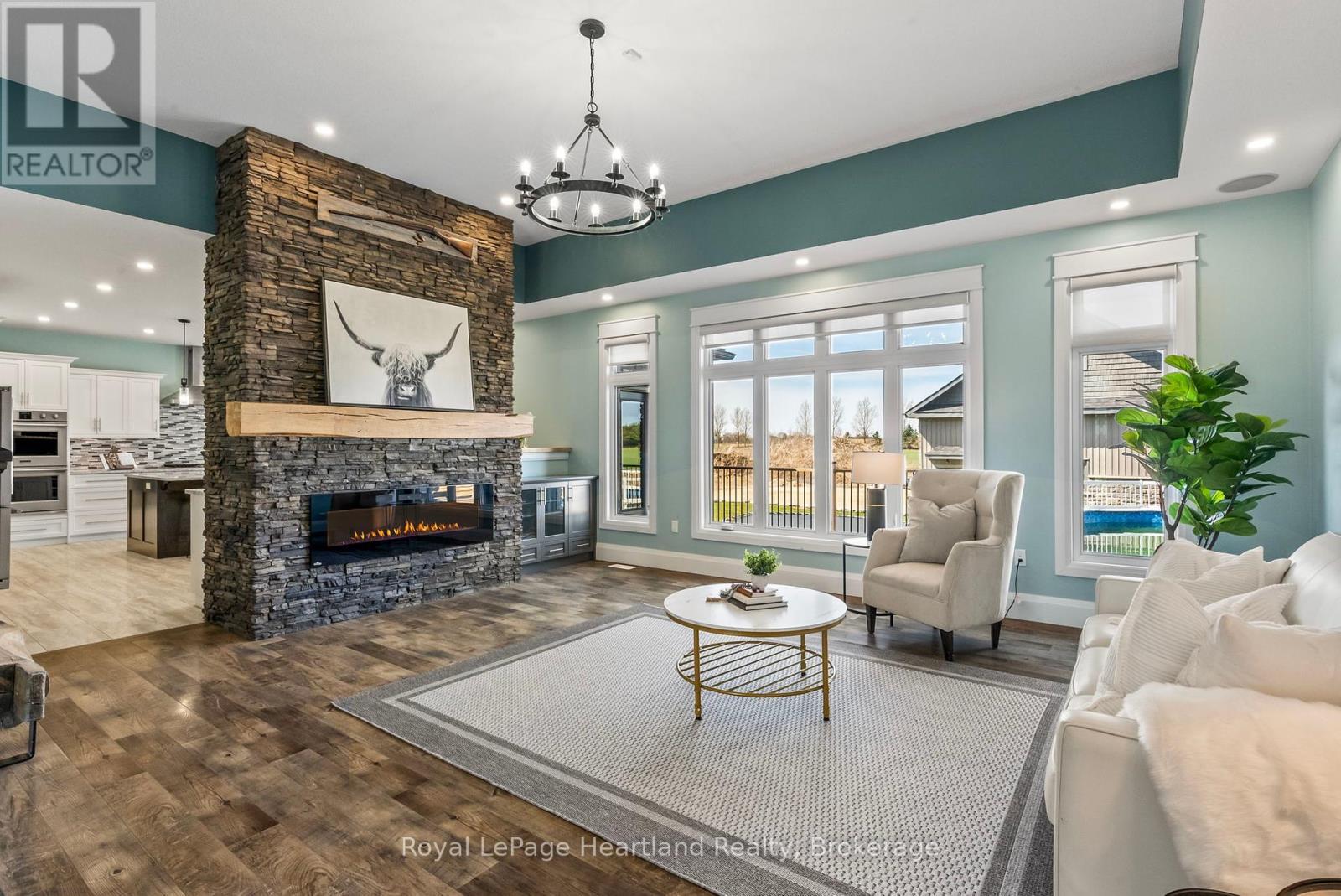 411 Jane Street, Minto, ON - Indoor Photo Showing Living Room With Fireplace