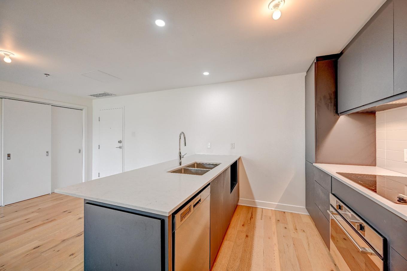 Cuisine - 201-5505 Boul. Du Quartier, Brossard, QC - Indoor Photo Showing Kitchen With Double Sink