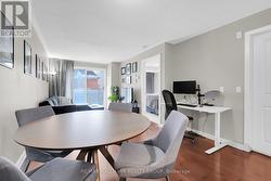 Room for a desk and also for a table and chairs. -