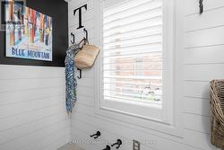 Shiplap feature wall going to basement -