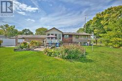 Back view of the gardens and patio -