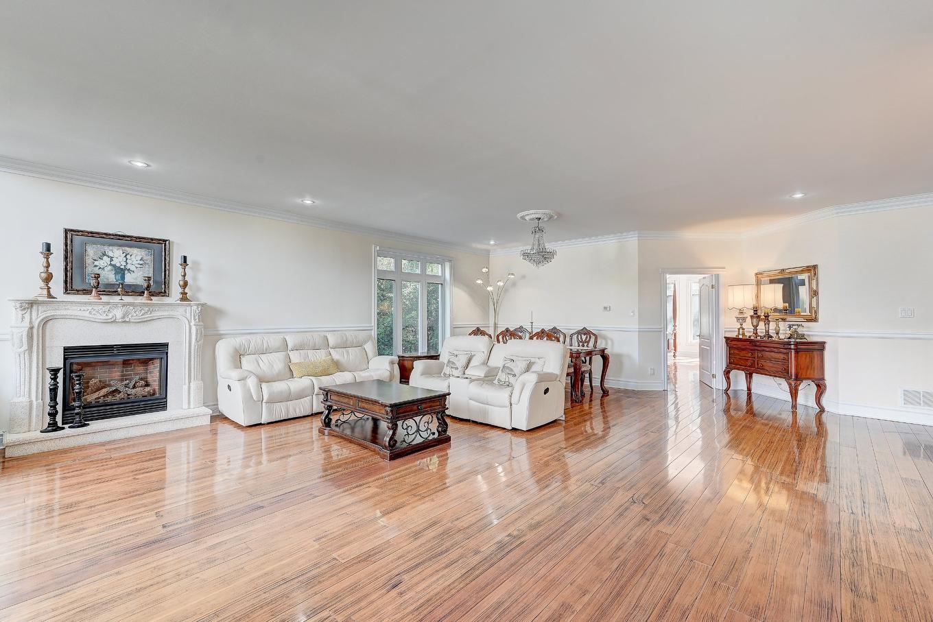 Vue d'ensemble - 136 Rue Jean-De Ronceray, Carignan, QC - Indoor Photo Showing Living Room With Fireplace