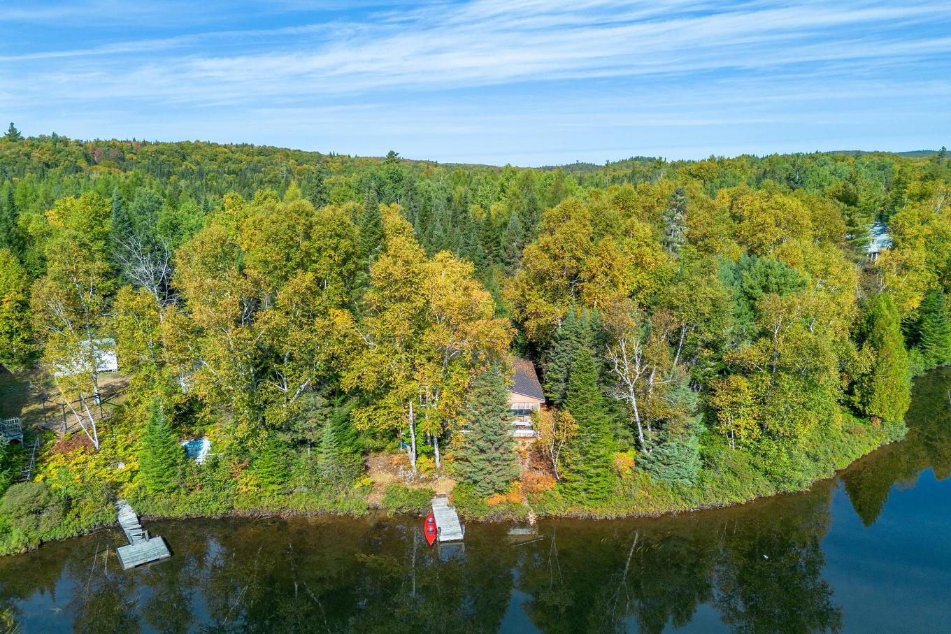 Photo aérienne - 1351 Ch. Kataway, Saint-Michel-Des-Saints, QC - Outdoor With Body Of Water With View