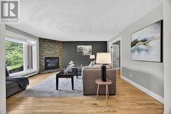 Living Room with hardwood flooring -