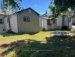 Rear of building and backyard -