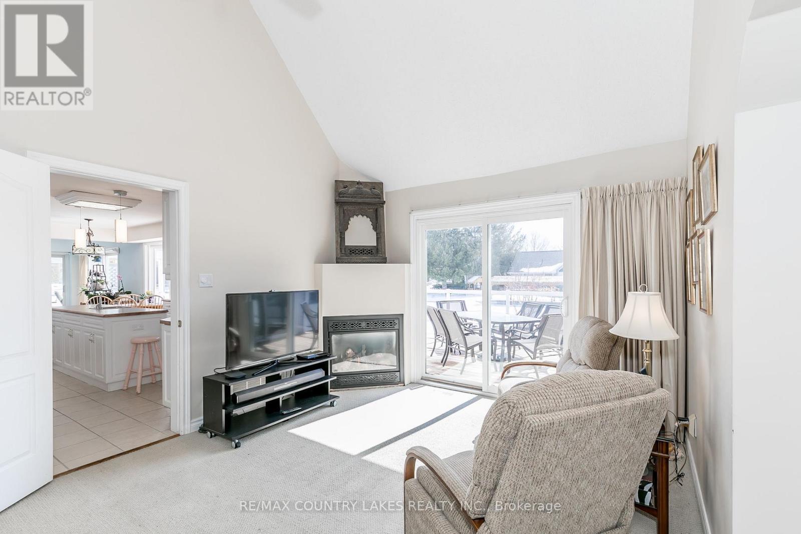 98 Turtle Path, Ramara, ON - Indoor With Fireplace