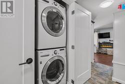 washer dryer in utility closet -
