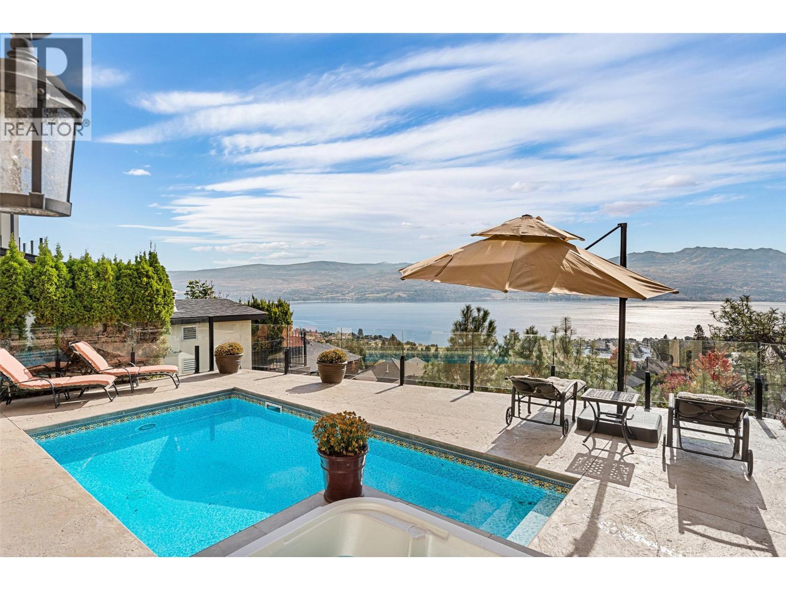3211 Pinot Noir Place, West Kelowna, BC - Outdoor With In Ground Pool With Deck Patio Veranda With View