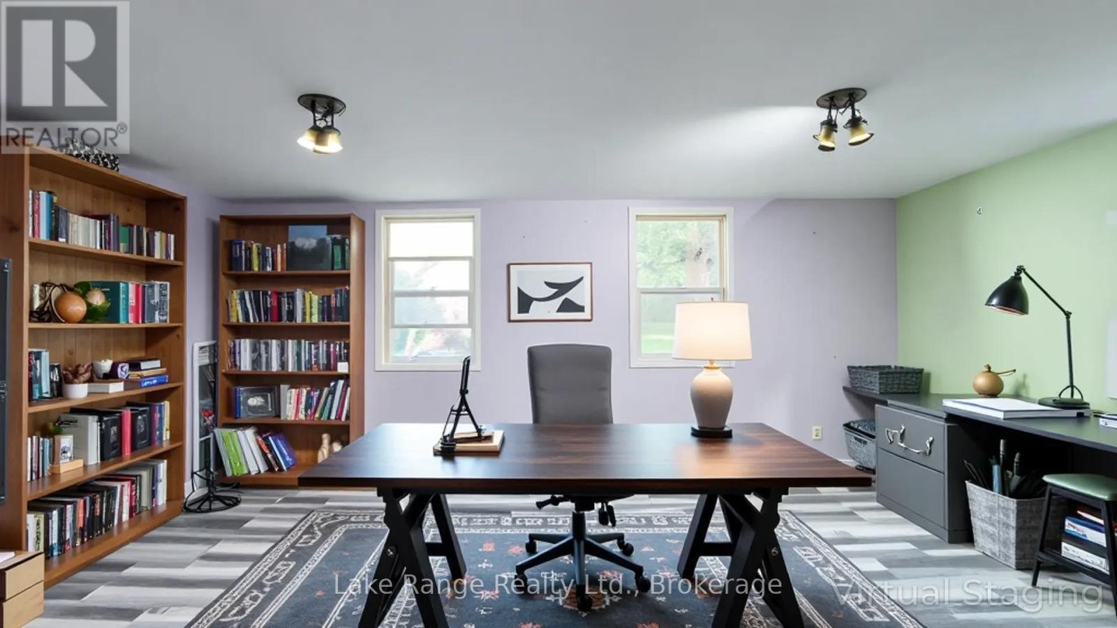 Family room. VIRTUALLY STAGED - 2742 Concession 4 Concession, Huron-Kinloss, ON - Indoor Photo Showing Office