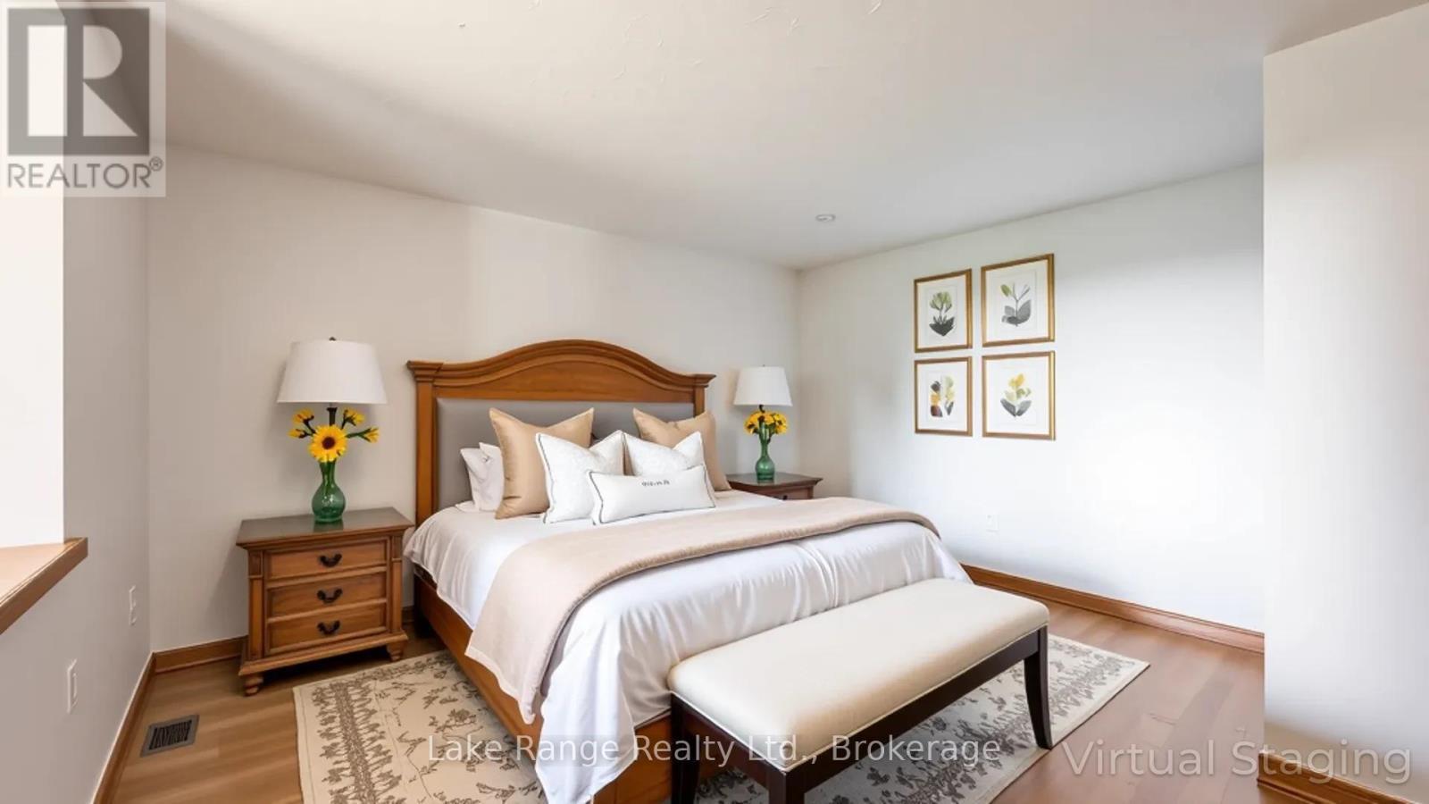 Primary bedroom. VIRTUALLY STAGED. - 2742 Concession 4 Concession, Huron-Kinloss, ON - Indoor Photo Showing Bedroom