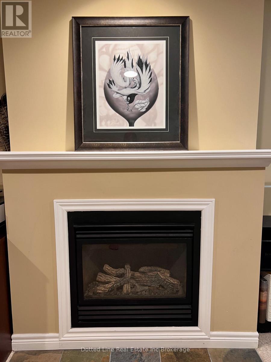 Lower Gas Fireplace - 11 - 500 Lakeview Drive, Woodstock (Woodstock - North), ON - Indoor Photo Showing Living Room With Fireplace