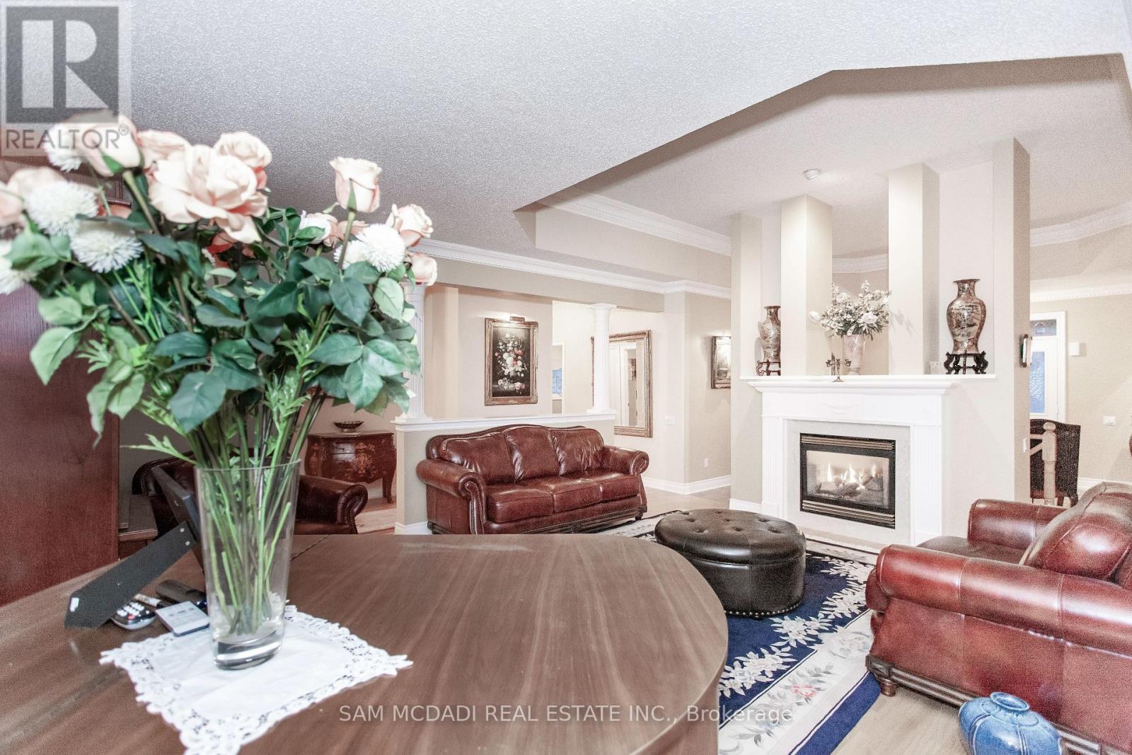 Upper - 50 Links Lane, Brampton, ON - Indoor Photo Showing Living Room With Fireplace
