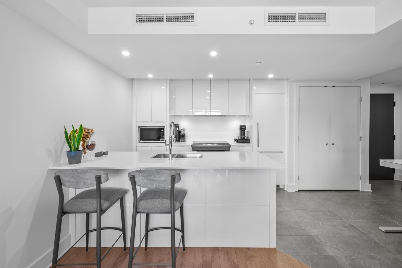 Kitchen - 515-1450 Rue Island, Montréal (Le Sud-Ouest), QC - Indoor Photo Showing Kitchen With Double Sink With Upgraded Kitchen