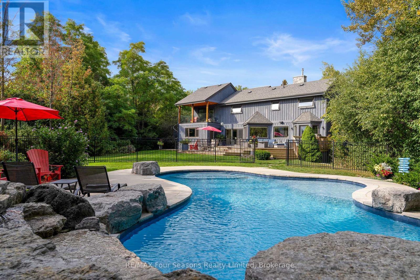 159 Indian Circle, Blue Mountains, ON - Outdoor With In Ground Pool With Deck Patio Veranda With Backyard