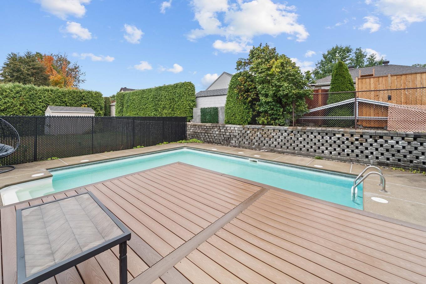 Patio - 9230 Rue Des Outardes, Mirabel, QC - Outdoor With In Ground Pool