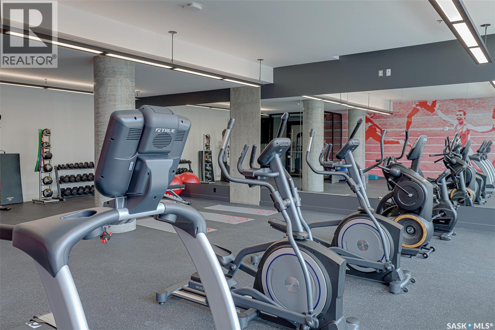 1202 490 2Nd Avenue S, Saskatoon, SK - Indoor Photo Showing Gym Room