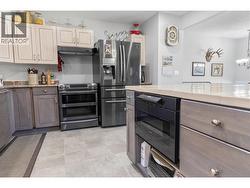 Built in microwave in the kitchen island -