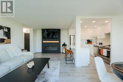 Living Room With Electric Fireplace -