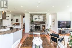 IMPRESSIVE STONE FIREPLACE -