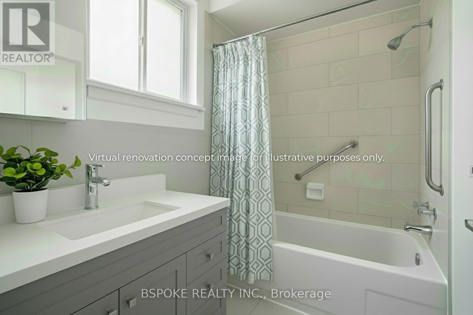 Virtual renovation concept - 54 Warner Avenue, Toronto, ON - Indoor Photo Showing Bathroom