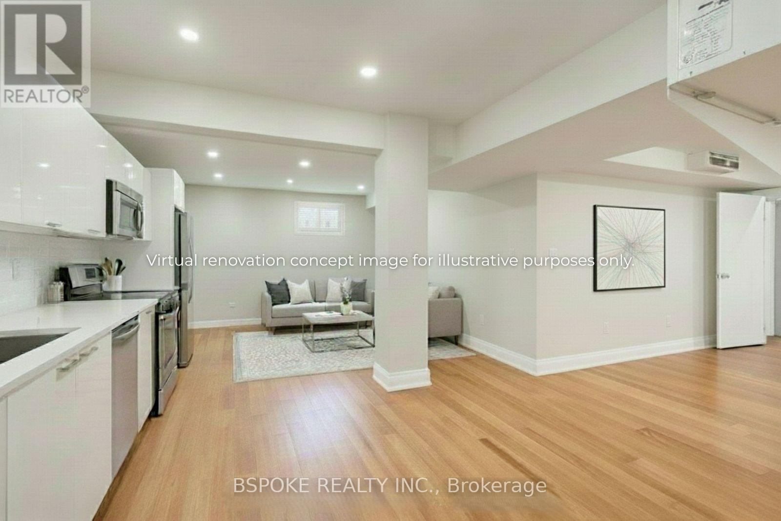 Virtual renovation concept - 54 Warner Avenue, Toronto, ON - Indoor Photo Showing Kitchen With Upgraded Kitchen