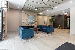 Lobby with recessed lighting -