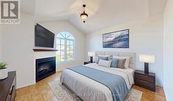 Virtually staged 2nd bedroom -