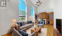 Virtually staged family room -