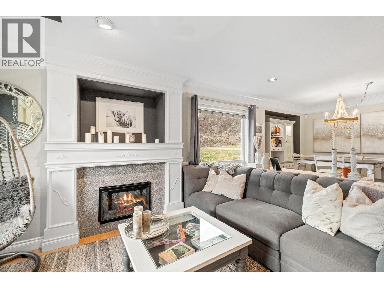 2300 Upper Bench Road, Cawston, BC - Indoor Photo Showing Living Room With Fireplace