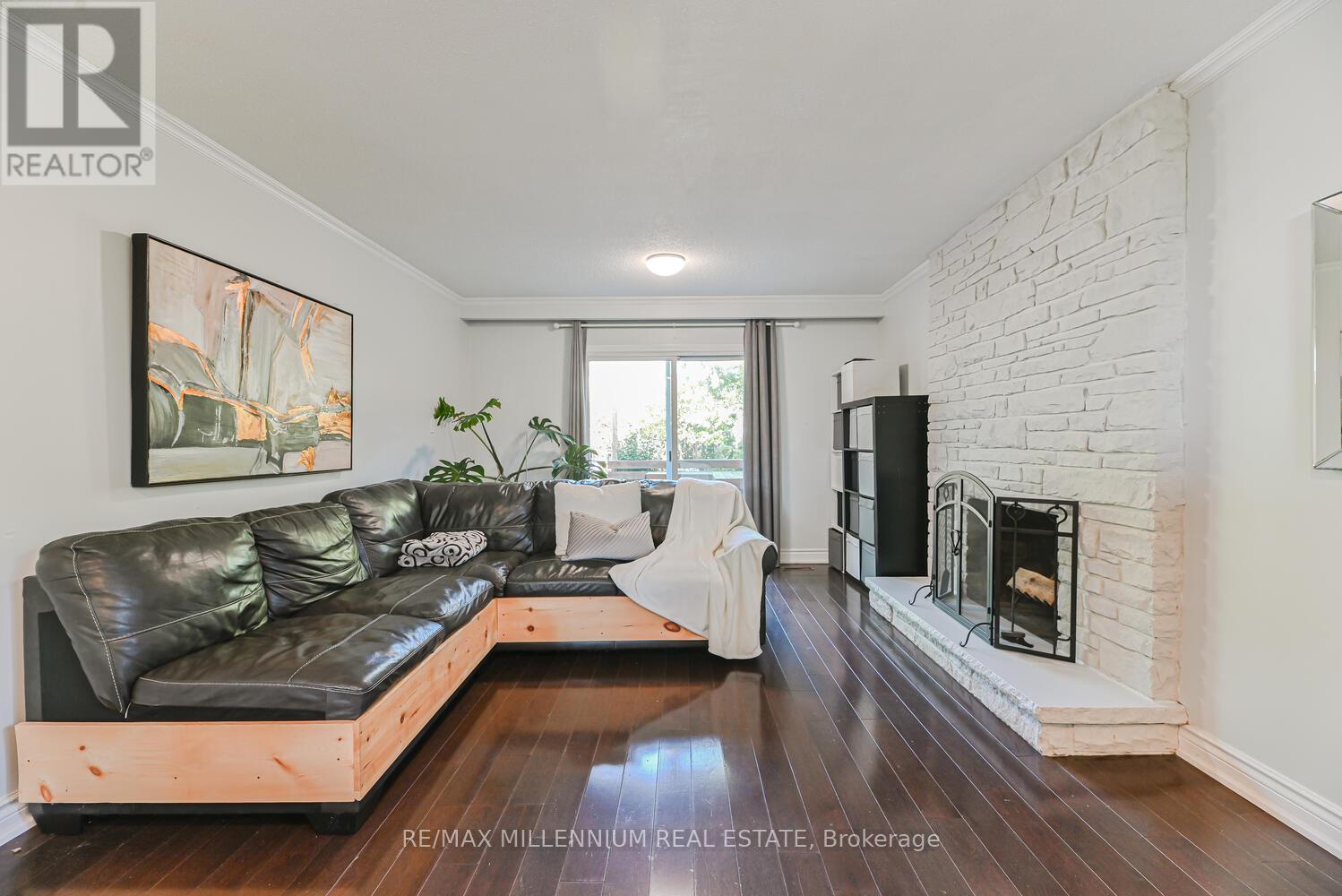 242 Coronation Drive, Toronto, ON - Indoor Photo Showing Living Room With Fireplace