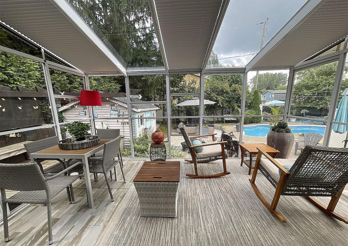 Solarium/Sunroom - 600 Av. Des Colombes, Saint-Jérôme, QC - Outdoor With In Ground Pool With Exterior