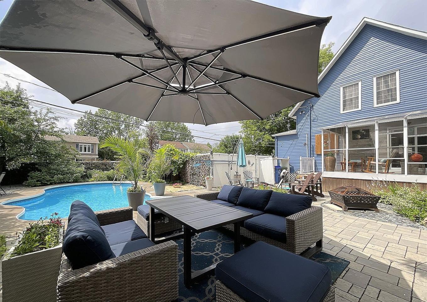 Backyard - 600 Av. Des Colombes, Saint-Jérôme, QC - Outdoor With In Ground Pool With Deck Patio Veranda With Exterior