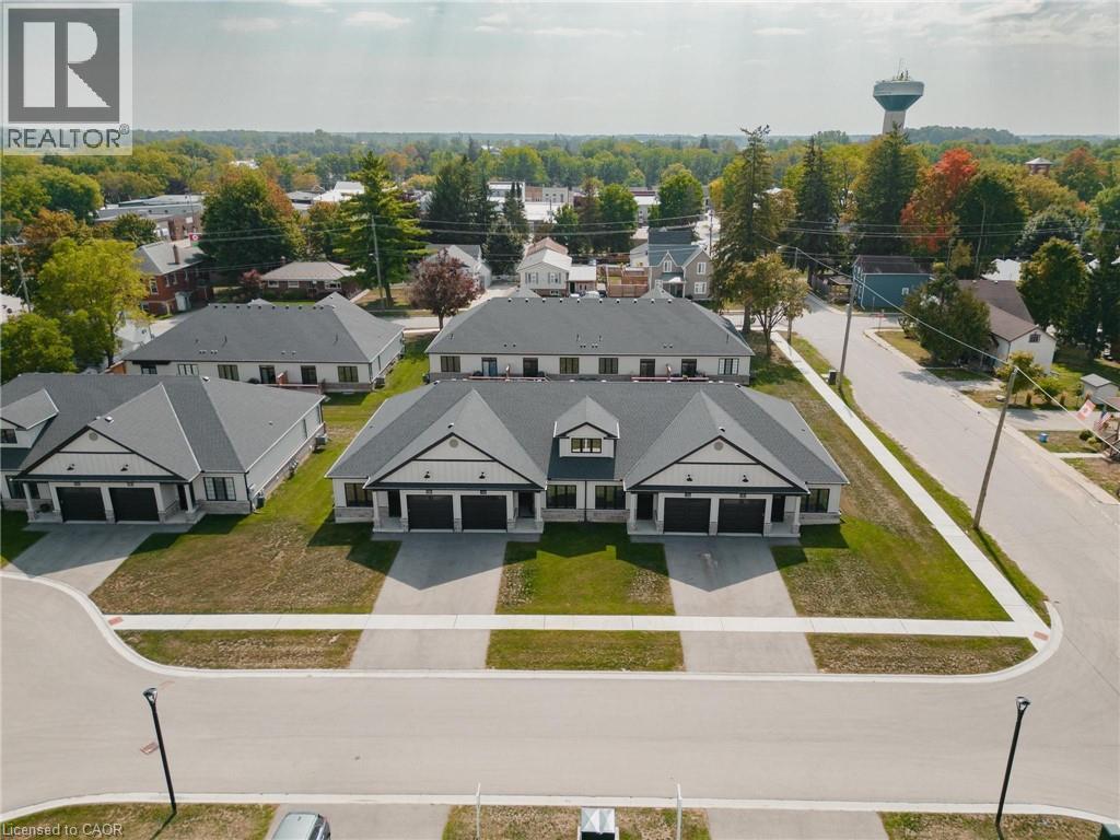Aerial view of residential area - 12 Washington Street Unit# 102, Norwich, ON - Outdoor With Facade