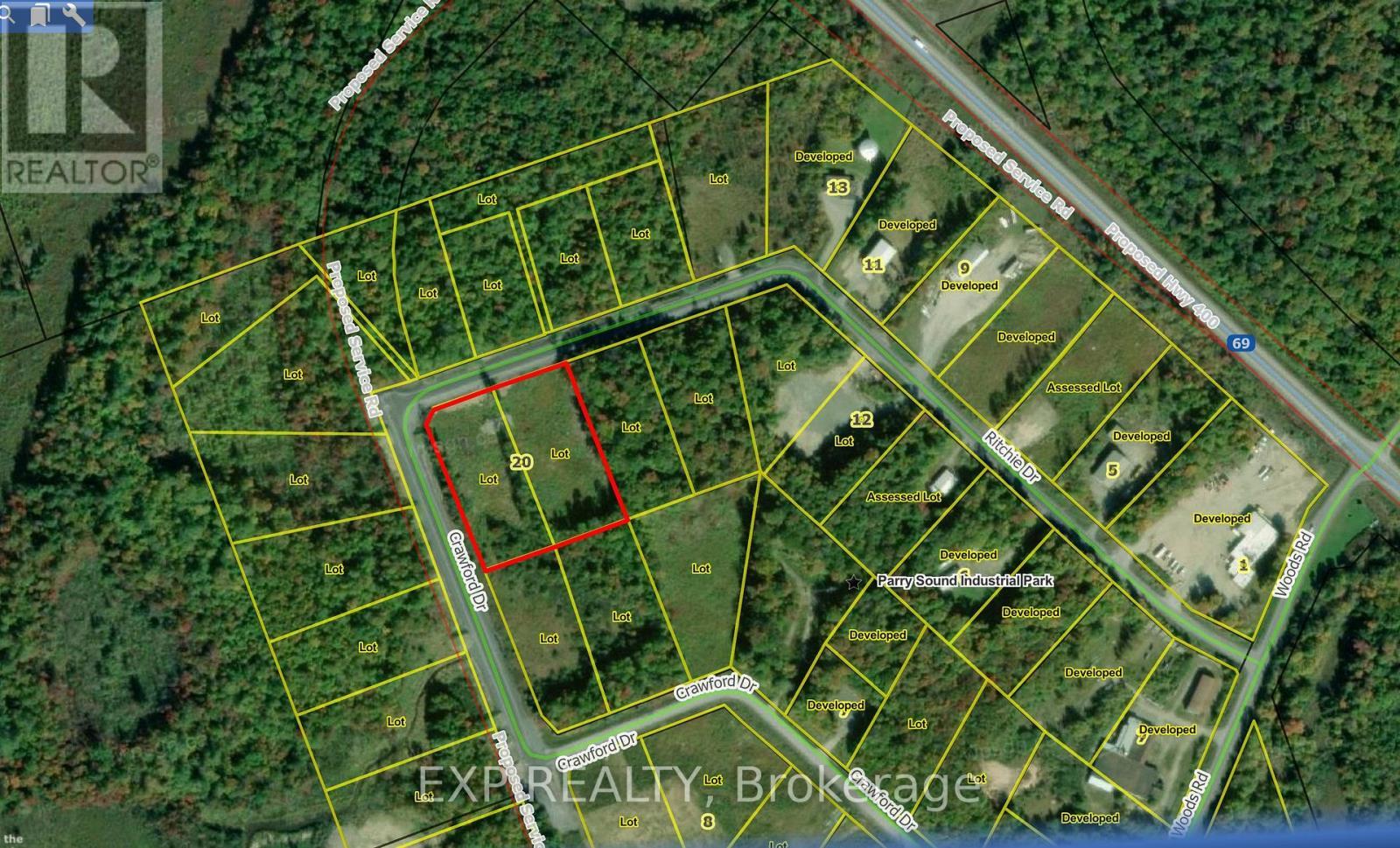 Double Lot with Corner Exposure - 20 Ritchie Drive, Carling, ON