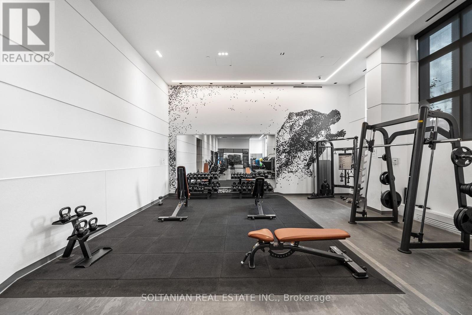810 - 50 George Butchart Drive, Toronto, ON - Indoor Photo Showing Gym Room