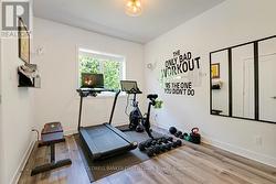Third bedroom with closet, currently used as gym -